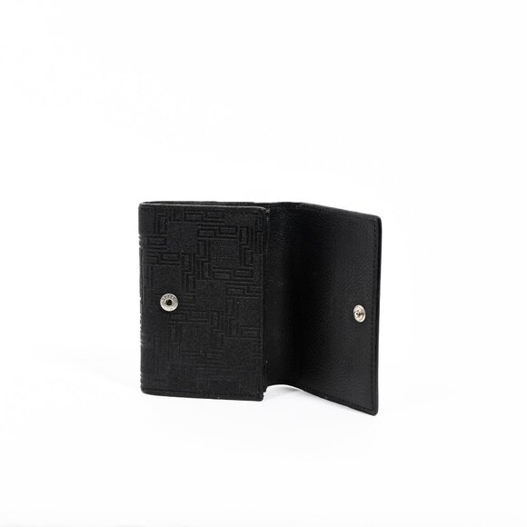 Dunhill Black PVC Leather Card Holder with Snap Closure - Picture 4 of 6